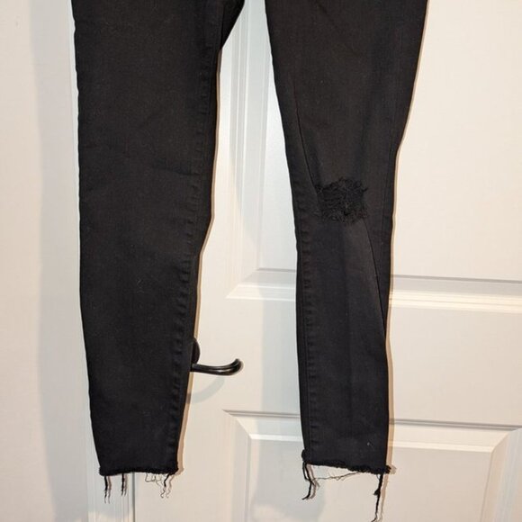 MADEWELL 11” high rise skinny Dark Rinse Wash Raw Hem Crop Ankle Cut Jeans Pant - Picture 8 of 8